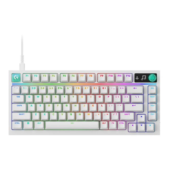 Геймърска механична клавиатура Logitech G316 X 75 White RGB, Hot-Swappable Tactile Switch, USB