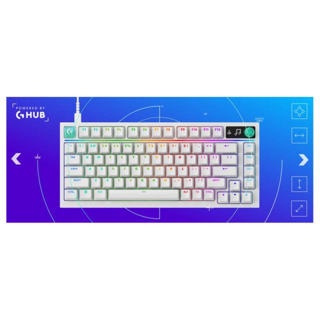 Геймърска механична клавиатура Logitech G316 X 75 White RGB, Hot-Swappable Tactile Switch, USB