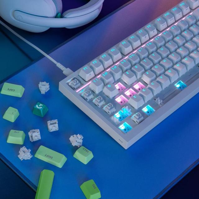 Геймърска механична клавиатура Logitech G316 X 75 White RGB, Hot-Swappable Tactile Switch, USB