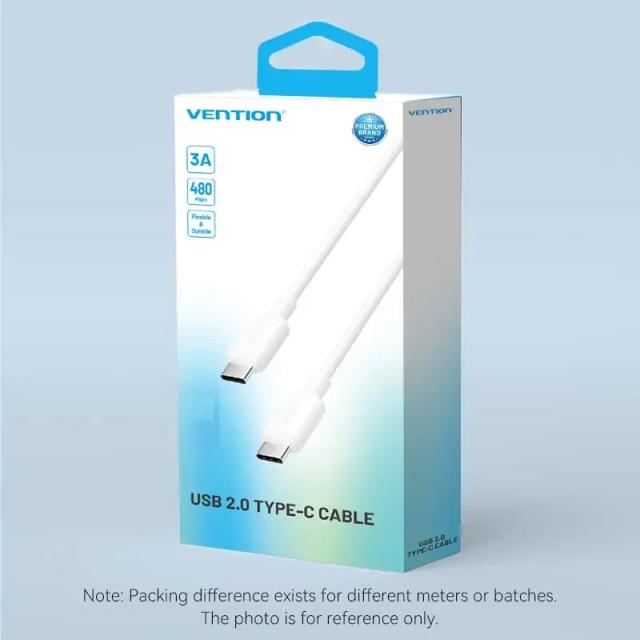 Кабел Vention USB Type-C(м) 2.0 към USB Type-C(м), 1.0m, Black