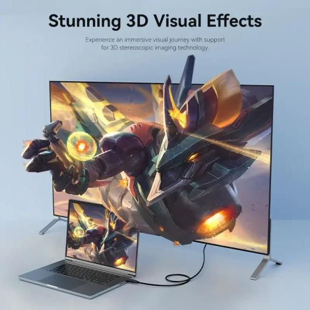 Кабел Vention Display Port (м) v1.2 към Display Port (м) 4K, 3м, Black