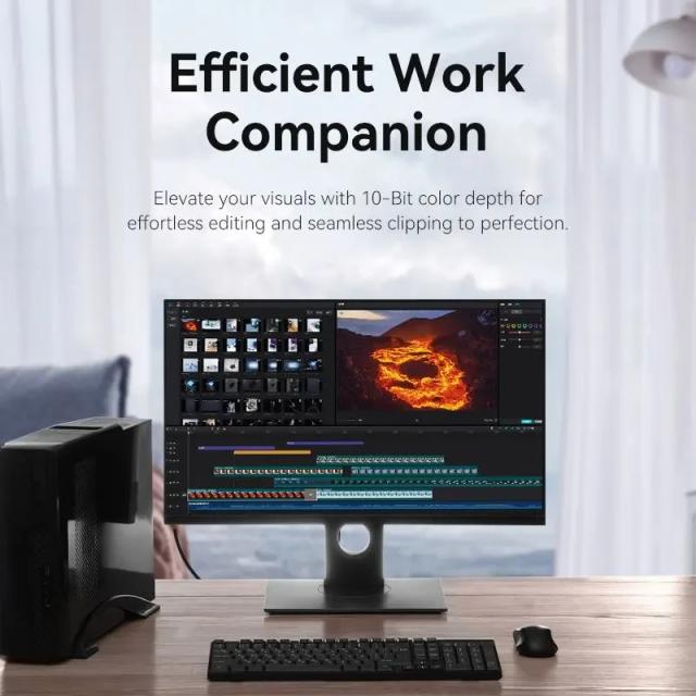 Кабел Vention Display Port (м) v1.2 към Display Port (м) 4K, 1м, Black
