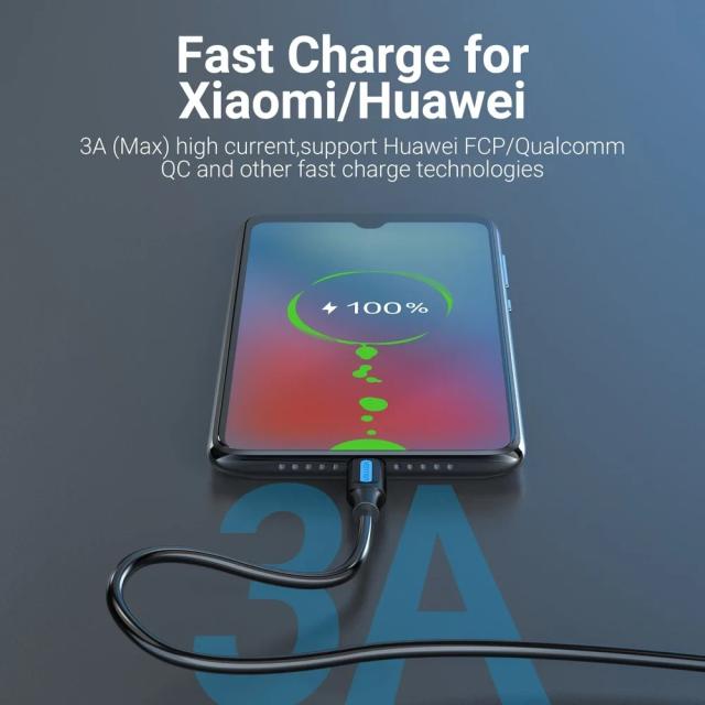 Кабел Vention USB 3.0(м) към USB Type-C(м) 5 Gb/s, 0.5m Black