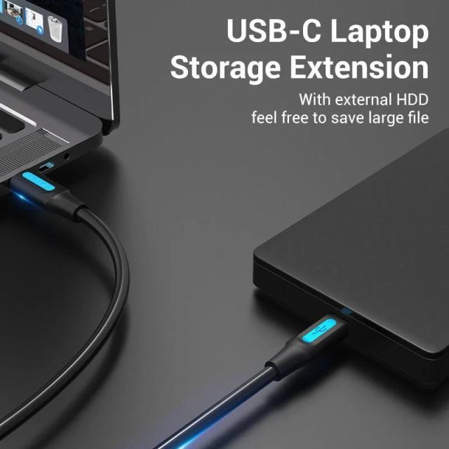 Кабел Vention USB Type-C 2.0(м) към USB Mini(м), 0.5m, Black