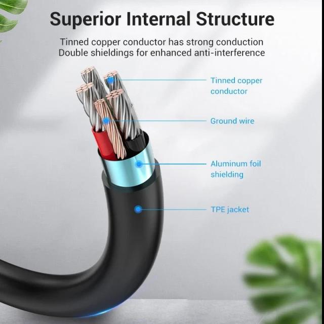 Кабел Vention USB Type-C 2.0(м) към USB Mini(м), 0.5m, Black
