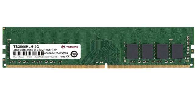 Памет Transcend 4GB TS DDR4 2666Mhz U-DIMM 1Rx8 512Mx8 CL19 1.2V