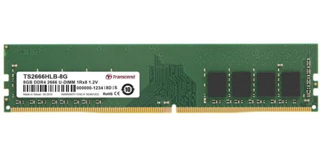Памет Transcend 8GB TS DDR4 2666Mhz U-DIMM 1Rx8 1Gx8 CL19 1.2V