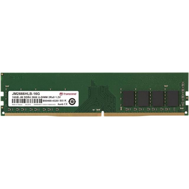 Памет Transcend 16GB JM DDR4 2666Mhz U-DIMM 2Rx8 1Gx8 CL19 1.2V