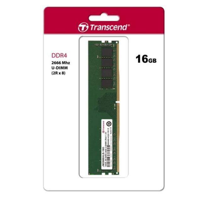 Памет Transcend 16GB JM DDR4 2666Mhz U-DIMM 2Rx8 1Gx8 CL19 1.2V