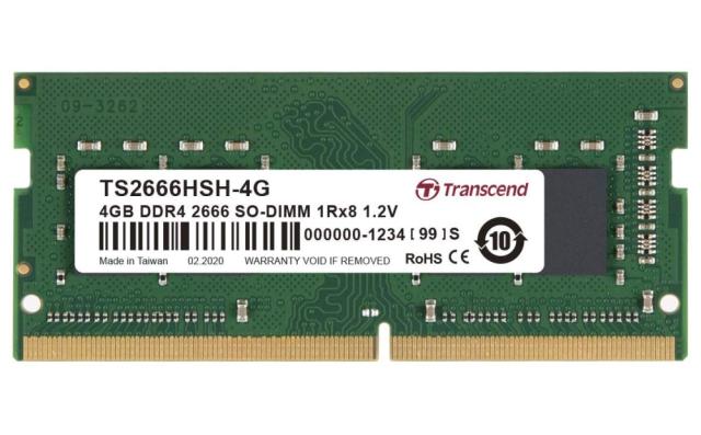 Памет Transcend 4GB TS DDR4 2666Mhz SO-DIMM 1Rx8 512Mx8 CL19 1.2V