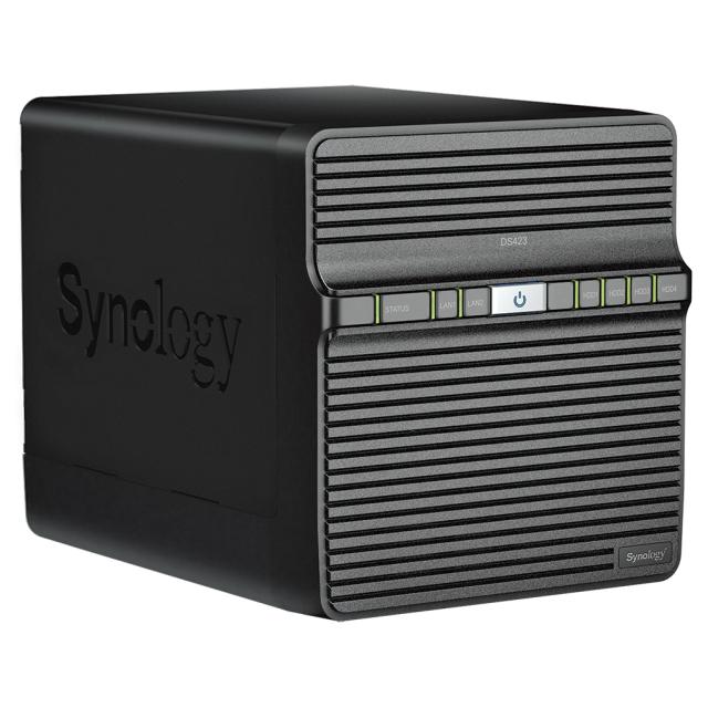 NAS устройство Synology DS423 4-bay, Realtek RTD1619B 4-core 1.7GHz, без HDD/SSD (4x SATA 6Gb/s), 2GB DDR4, 2x RJ-45 1GbE, 2x USB 3.2