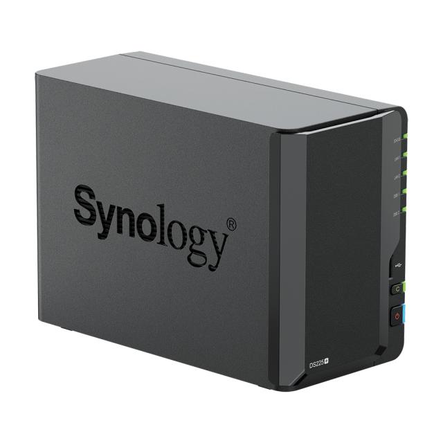 NAS устройство Synology DS225+ 2-bays, Intel Celeron J4125 4C (2.0 / 2.7 GHz, 4MB Cache), без HDD/SSD, 2GB DDR4 SODIMM, 1x 2.5GbE RJ-45, 1x 1GbE RJ-45, 2x USB 3.2