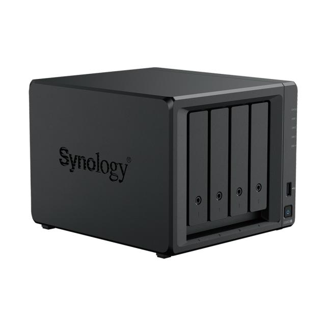 NAS устройство Synology DS925+ 4-bay, AMD Ryzen V1500B 4-core 2.2GHz, без HDD/SSD/m.2 NVMe (2x2 SATA 6Gb/s), 4GB DDR4 SODIMM, 2x 2.5GbE RJ-45, 2x USB 3.2