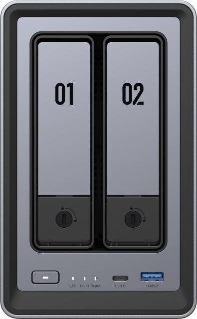 NAS устройство Ugreen NASync DXP2800, Intel N100 4C (0.8/3.4GHz), без HDD (2x SATA 6Gb/s), 8GB DDR5, 1x 2.5GbE, 1x USB 3.2 Type-C, 1x USB 3.2 Type-A