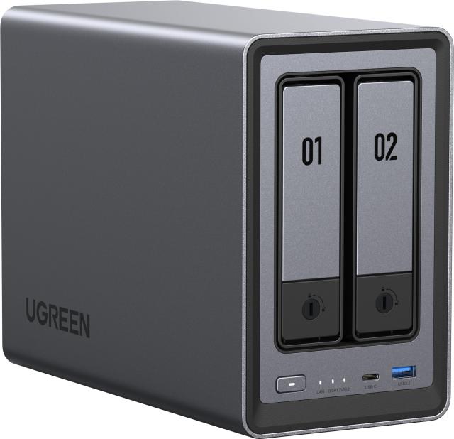 NAS устройство Ugreen NASync DXP2800, Intel N100 4C (0.8/3.4GHz), без HDD (2x SATA 6Gb/s), 8GB DDR5, 1x 2.5GbE, 1x USB 3.2 Type-C, 1x USB 3.2 Type-A