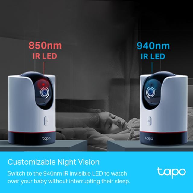 IP камера TP-LINK Tapo C225, управляема (PT - Pan/Tilt) камера, WiFi, ден/нощ, 2K QHD 4MP, двупосочно комуникация