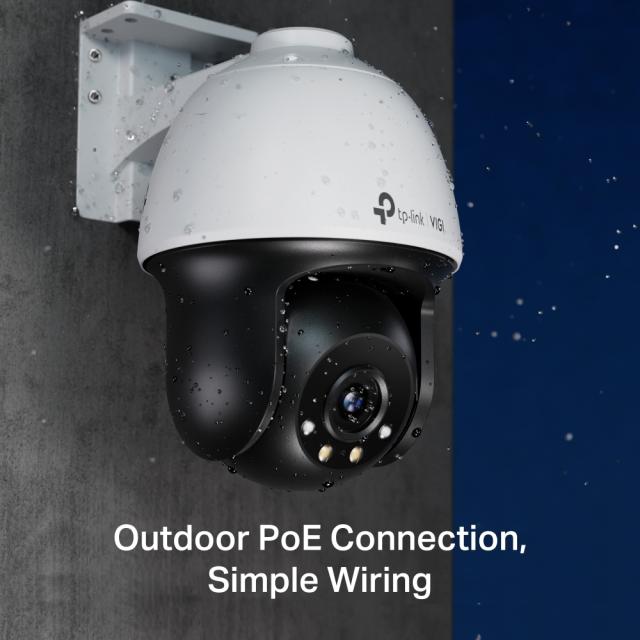 IP камера TP-Link VIGI C540, куполна камера, 4Mpix (2560x1440@30fps), IR осветеност (до 30 метра), за външен монтаж, IP66 защита, RJ-45, PoE (802.3af/at), MicroSD, микрофон, високоговорител
