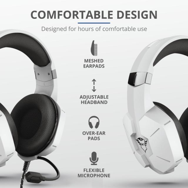 Слушалки TRUST GXT 323W Carus Gaming Headset PS5