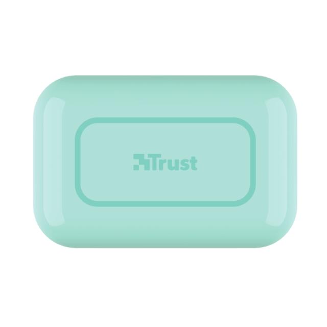 Слушалки Trust Primo Touch Bluetooth, микрофон, с кутия за зареждане, Зелени