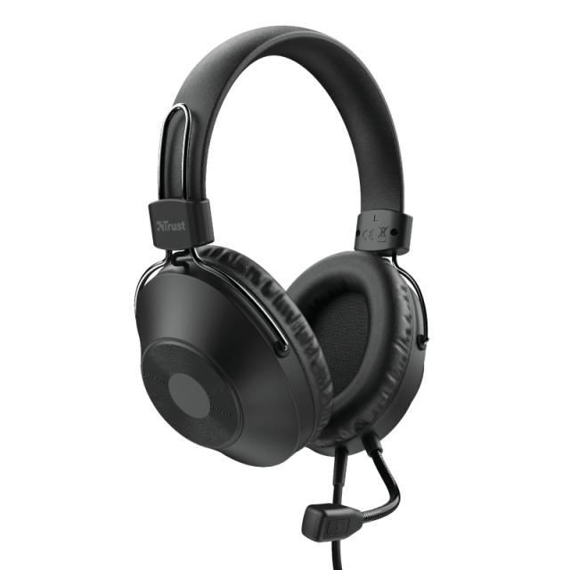 Слушалки Trust Ozo, микрофон, USB, черни
