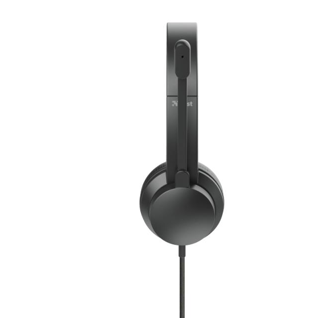 Слушалки Trust Rydo, микрофон, USB, Черни