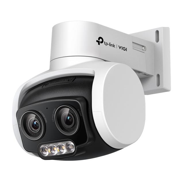 IP камера TP-Link VIGI C540V, двоен обектив и 3x Zoom, куполна Pan/Tilt камера, 4Mpix (2560x1440@30fps), MicroSD, IR осветеност (до 30 метра), за външен монтаж, IP66 защита, PoE, микрофон, високоговорител