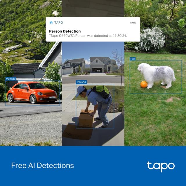 IP камера TP-Link Tapo C560WS, Pan/Tilt Security, 4K, ден/нощ , Wi-F /Ethernet (RJ45), Micro SD, двупосочна комуникация