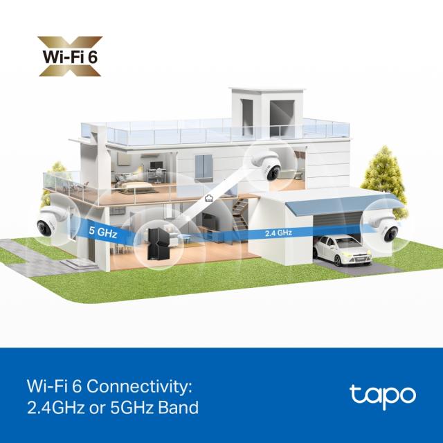 IP камера TP-Link Tapo C560WS, Pan/Tilt Security, 4K, ден/нощ , Wi-F /Ethernet (RJ45), Micro SD, двупосочна комуникация