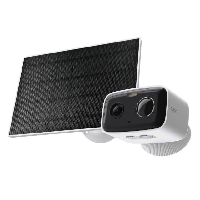 IP камера TP-Link Tapo C400 KIT с включен слънчев панел, насочена "bullet" камера, 2Mpix (1920x1080@15fps), IR осветеност (до 10m), IP65, Wi-Fi, microSD, микрофон и говорител