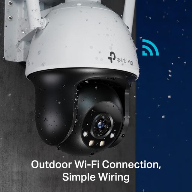 IP камера TP-Link VIGI C540-W, куполна камера, 4Mpix (2560x1440@30fps), IR осветеност (до 30 метра), IP66 защита, Wi-Fi, RJ-45, PoE (802.3af/at), MicroSD, микрофон, високоговорител