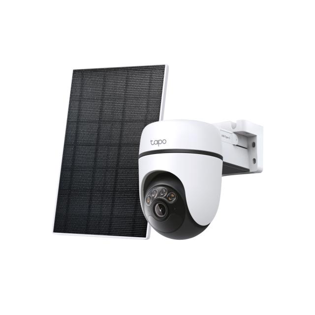 IP камера TP-Link Tapo C630 KIT с включен слънчев панел, куполна Pan/Tilt камера, 5MPix (2880x1620@15fps), IR осветеност (до 16m), IP65, Wi-Fi, microSD, микрофон и говорител