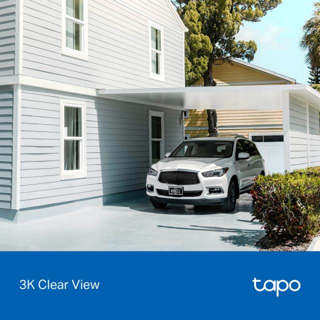 IP камера TP-Link Tapo C630 KIT с включен слънчев панел, куполна Pan/Tilt камера, 5MPix (2880x1620@15fps), IR осветеност (до 16m), IP65, Wi-Fi, microSD, микрофон и говорител