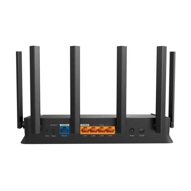 Рутер TP-Link Archer BE400, 6500Mbps, 2.4GHz / 5GHz, Wireless BE, 1x 10/100/1000/2500Mbps LAN, 3x 10/100/1000Mbps LAN, 1x 10/100/1000/2500Mbps WAN, 1x USB3.0