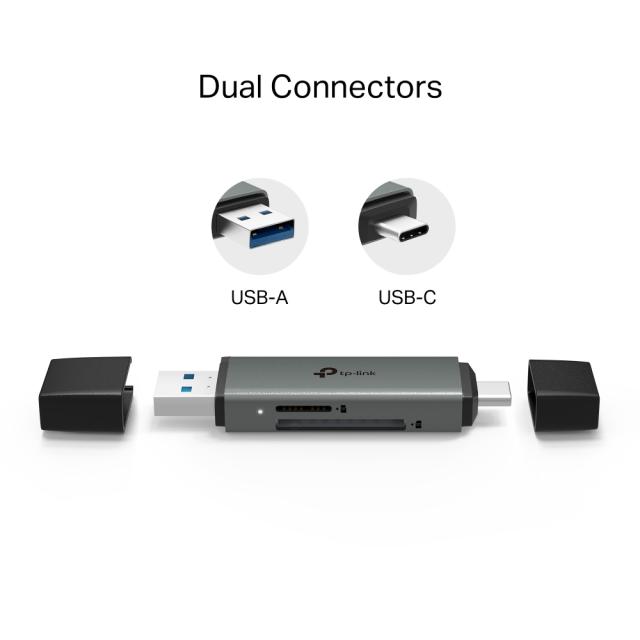 Четец за карти TP-LINK UA430C, USB 3.0 Type-C/А 3.0 към SD и microSD