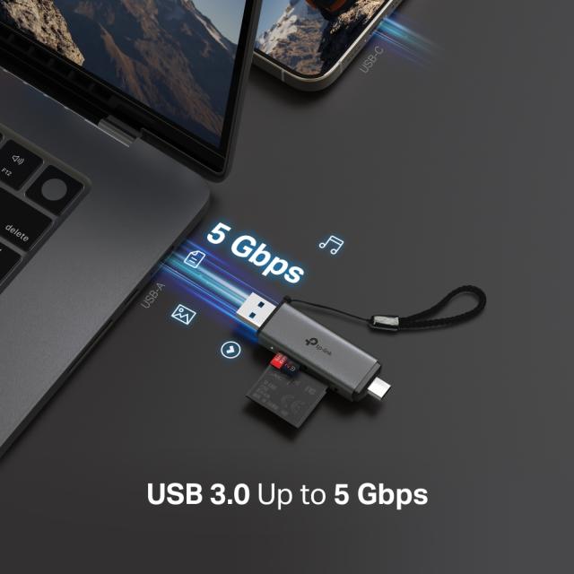 Четец за карти TP-LINK UA430C, USB 3.0 Type-C/А 3.0 към SD и microSD