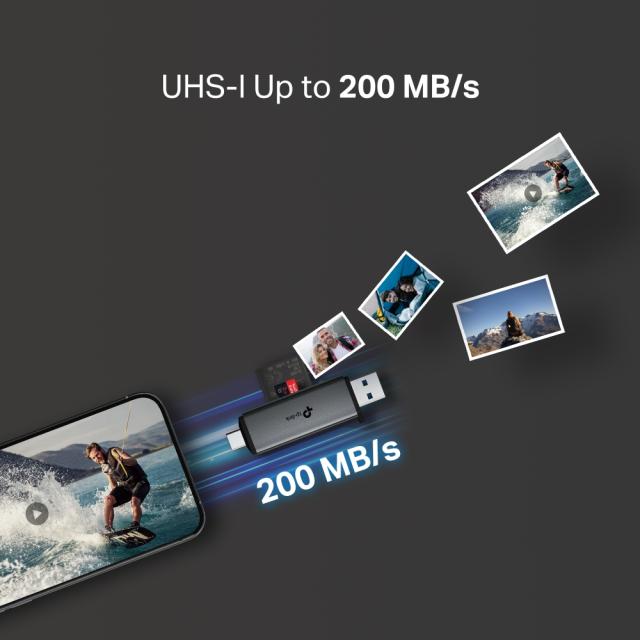 Четец за карти TP-LINK UA430C, USB 3.0 Type-C/А 3.0 към SD и microSD