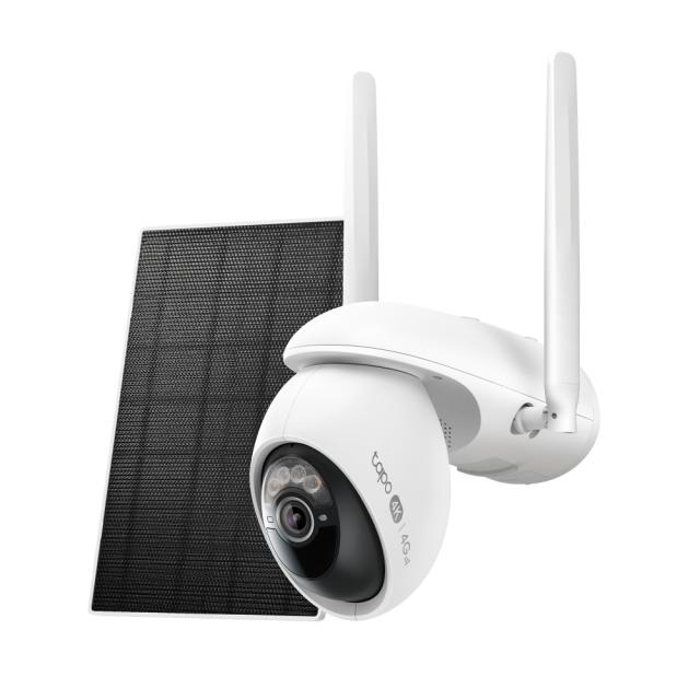 IP камера TP-Link Tapo C665G KIT с включено соларно захранване и 4G LTE, Wi-Fi свързаност, куполна Pan/Tilt камера, 8MPix (3840x2160@20fps), IR осветеност (до 10m), IP65, microSD слот, микрофон и говорител