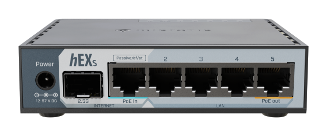 Рутер MikroTik hEX S, E60iUGS, 5х 10/100/1000Mbps LAN, 1x SFP,1x USB 3.0
