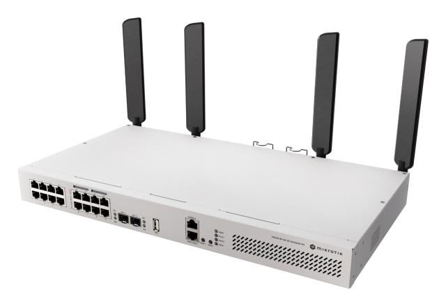 Суич MikroTik CRS418-8P-8G-2S+5axQ2axQ-RM, WiFi6, 1000 Mbps, 16x 10/100/1000Mbps RJ45 (8x PoE+), 2x SFP+