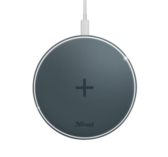 Зарядно устройство TRUST Qylo Fast Wireless Charging Pad Blue