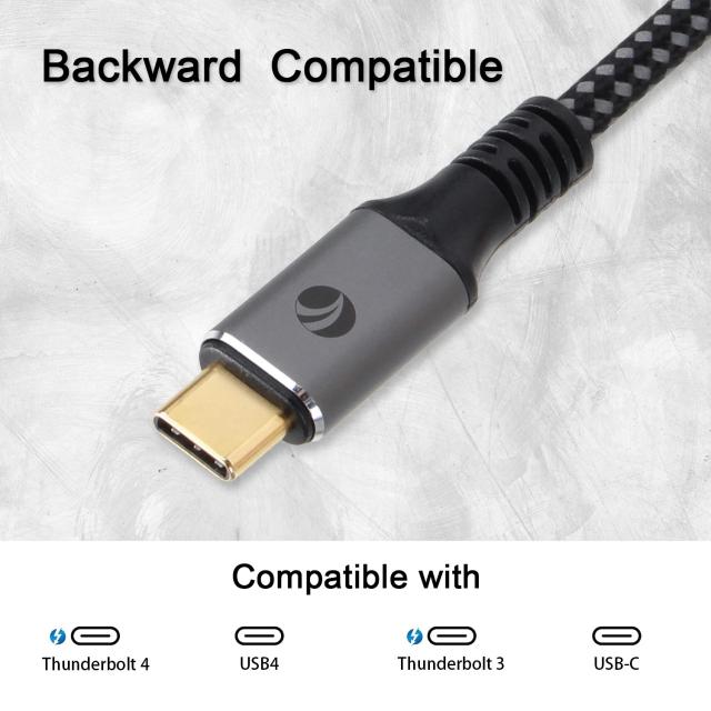 Kабел VCom USB4.0 Type-C към Type-C 40Gbps, 240W, 1.2 м