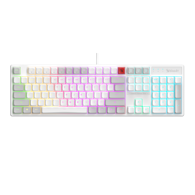 Геймърска клавиатура A4Tech Bloody B230N White Neon Backlit