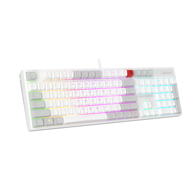 Геймърска клавиатура A4Tech Bloody B230N White Neon Backlit