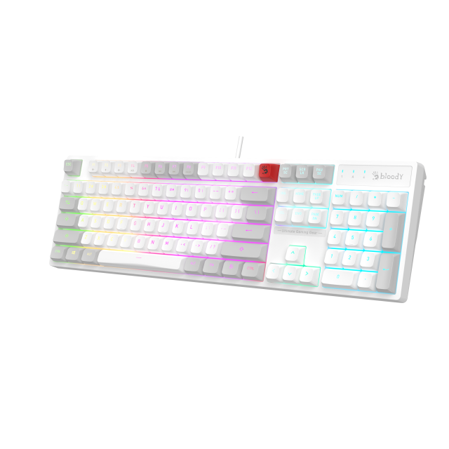 Геймърска клавиатура A4Tech Bloody B230N White Neon Backlit