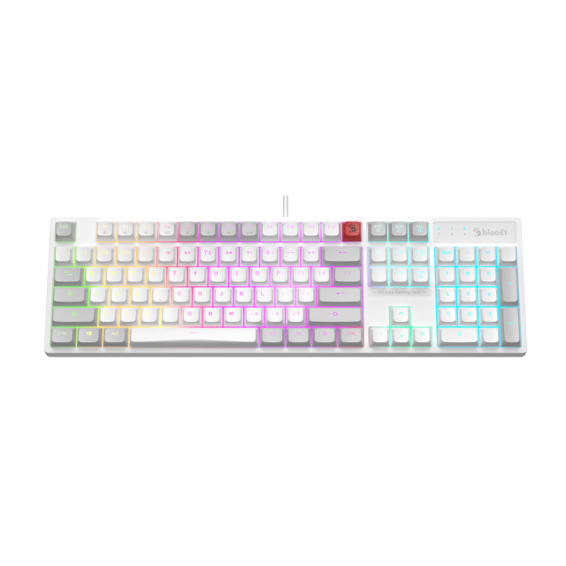 Геймърска клавиатура A4Tech Bloody B230N White Neon Backlit