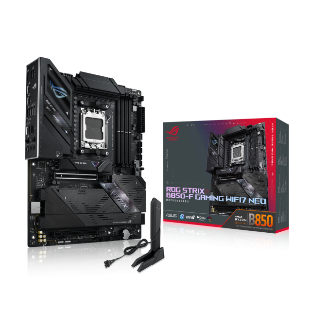 Дънна платка ASUS ROG STRIX B850-F GAMING WIFI7 NEO, AM5, 4x DDR5, 4x M.2, 2x SATA 6Gb/s, Wi-Fi7+BT4.0, 1x 5Gb Ethernet, HDMI, ATX