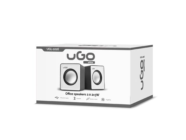 Тонколони uGo Speakers 2.0 office 6W RMS Black-white