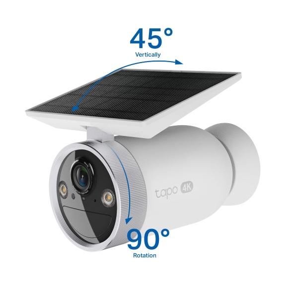 IP камера TP-Link Tapo C465 с вграден слънчев панел, 8MPix (3840x2160@15fps), IR осветеност, външна IP65, Wi-Fi, microSD, микрофон и говорител