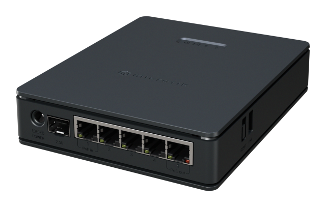 Безжичен Access Point Mikrotik hAP ax S, 2.4 / 5GHz, 5x 10/100/1000Mbps LAN (1x PoE), 1x 2.5G SFP