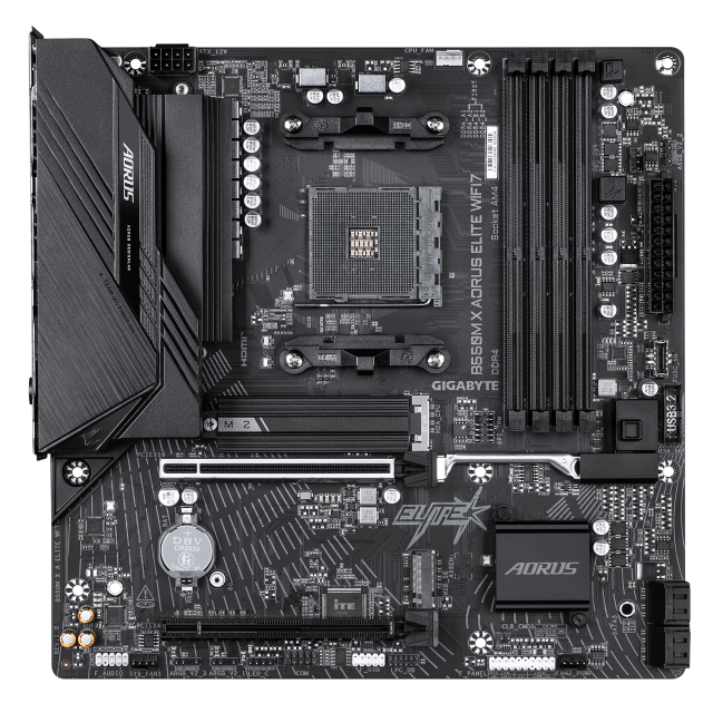 Дънна платка GIGABYTE B550M X AORUS ELITE WIFI7, AM4, 4x DDR4, 2x M.2, 4x SATA 6Gb/s, HDMI, DisplayPort, Micro ATX